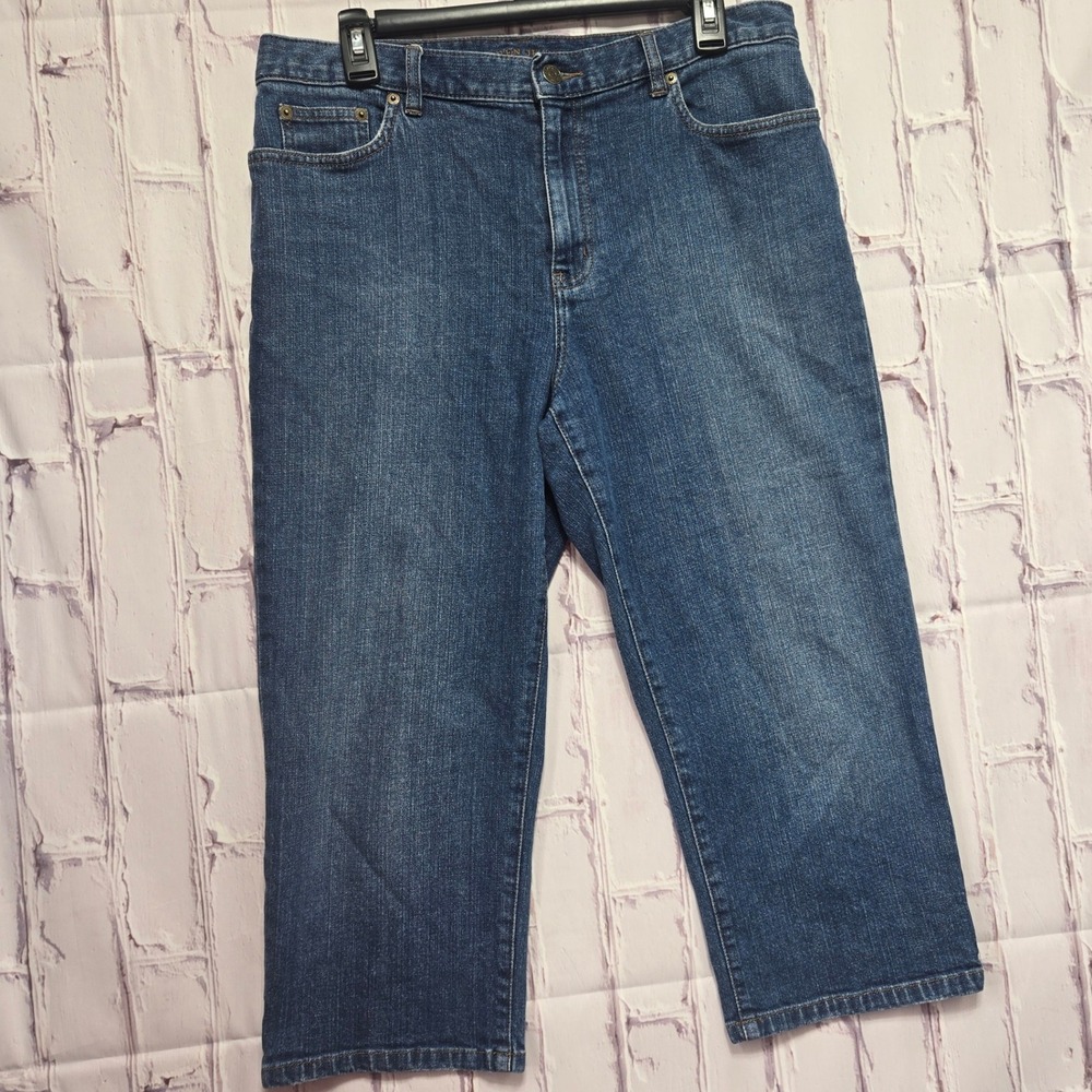 Lauren Ralph Lauren Jeans Blue Crop Straight Leg Denim Casual Pants Womens 10